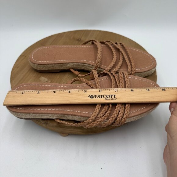 Madewell The Kathryn Espadrille Slide Sandal in Leather woman’s size 8 sandals n - Picture 10 of 12